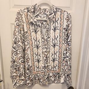 Chicos Black, Pink and Cream Women's Blouse